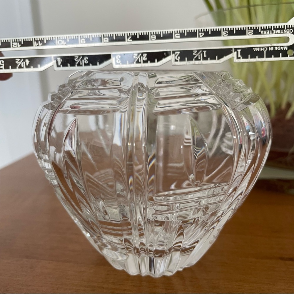 Geometric pattern crystal vase - Picture 7 of 8